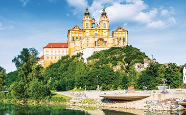 A view towards Melk Abbey, Austria